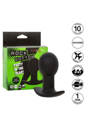 Rock Bottom Anal Plug 10 Vibrationen Silikon Schwarz von Calexotics kaufen | Fesselliebe