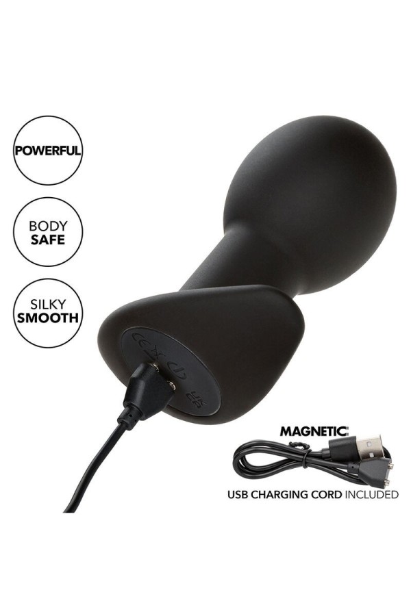 Rock Bottom Anal Plug 10 Vibrationen Silikon Schwarz von Calexotics kaufen | Fesselliebe