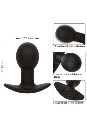 Rock Bottom Anal Plug 10 Vibrationen Silikon Schwarz von Calexotics kaufen | Fesselliebe