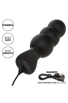 Rock Bottom Anal Plug mit Perlen 10 Vibrationen Silikon Schwarz von Calexotics kaufen | Fesselliebe