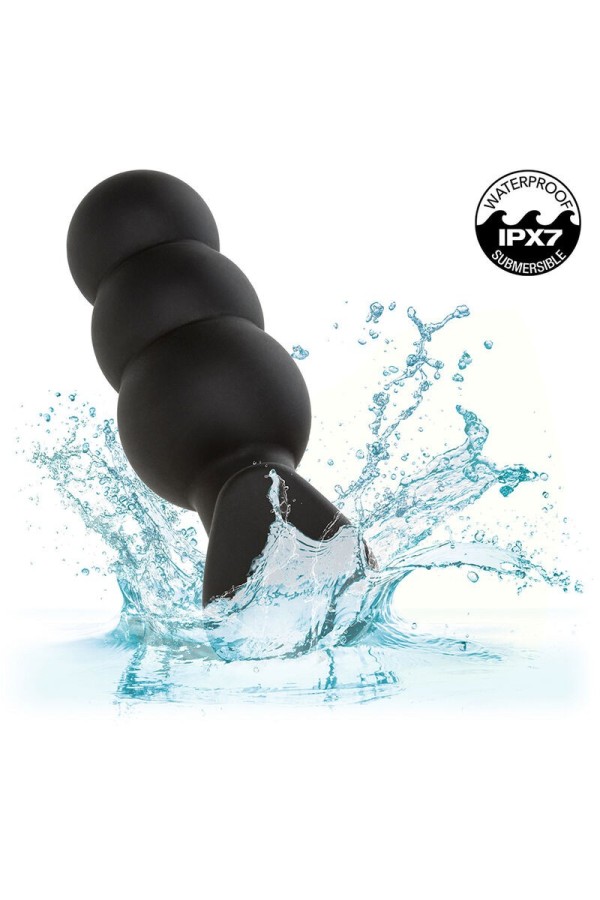 Rock Bottom Anal Plug mit Perlen 10 Vibrationen Silikon Schwarz von Calexotics kaufen | Fesselliebe