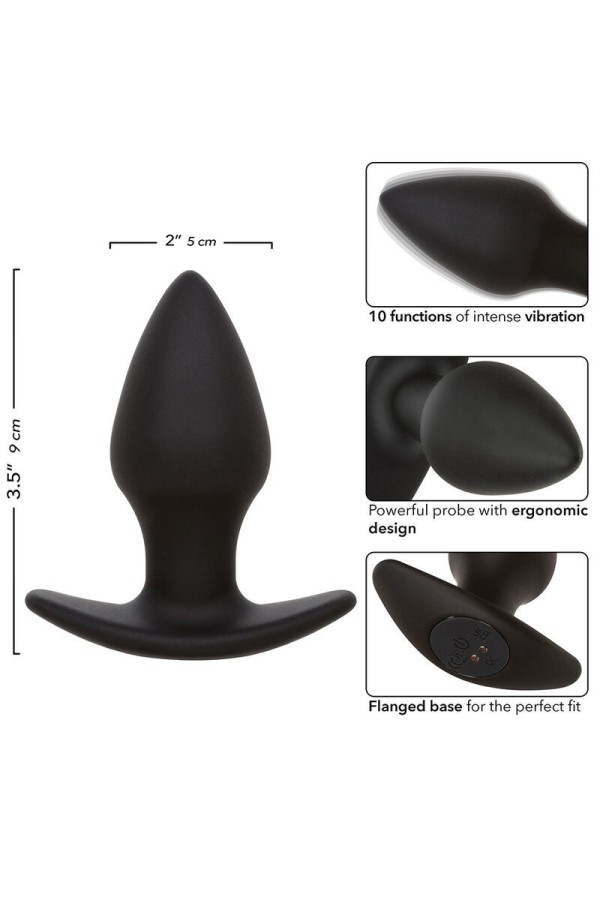 Rock Bottom Perfect Anal Plug 10 Vibrationen Silikon Schwarz von Calexotics kaufen | Fesselliebe