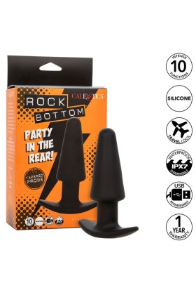 Rock Bottom Tapered Anal Plug 10 Vibraciones Silikon Schwarz von Calexotics kaufen | Fesselliebe