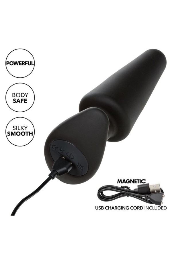 Rock Bottom Tapered Anal Plug 10 Vibraciones Silikon Schwarz von Calexotics kaufen | Fesselliebe