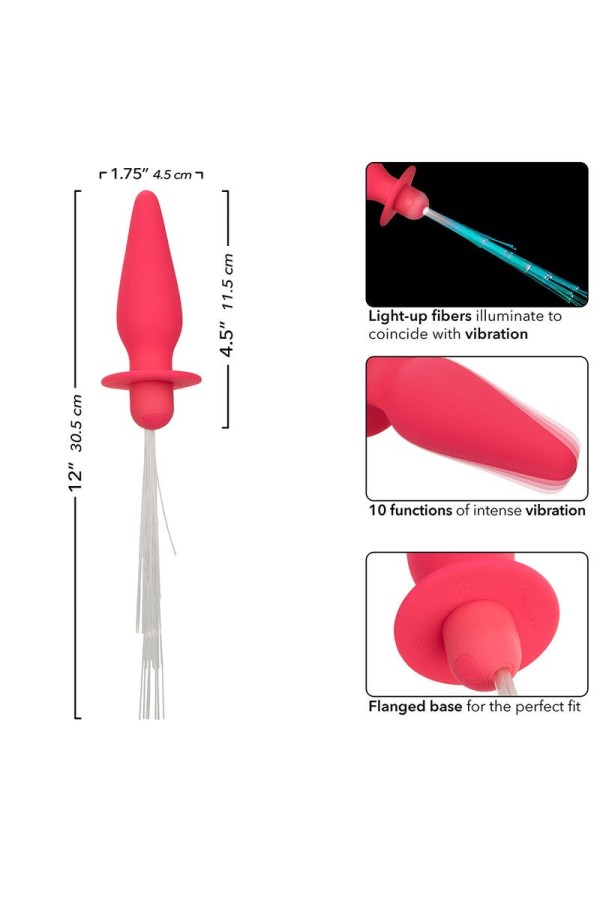 Southern Lights Light Up Leuchtende Analstecker 10 Vibrationen Silikon Rosa von Calexotics kaufen | Fesselliebe