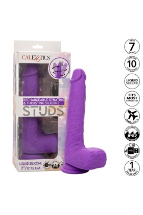 Studs wiederaufladbarer und Rotierender Vibrator 10 Vibrationen Lila von Calexotics kaufen | Fesselliebe