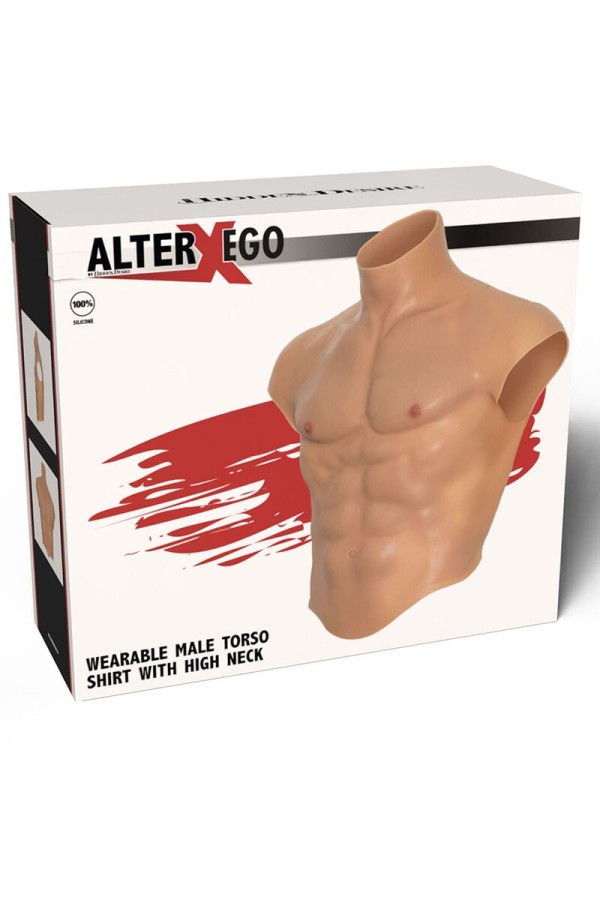 Alter Ego Silikon-Torso-Shirt für Männer mit Abs-Fleisch von Hidden Desire kaufen | Fesselliebe