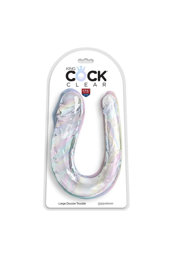 Double Trouble Doppeldildo 44 cm Klar von King Cock kaufen | Fesselliebe