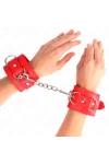 3 D-Ring Handgelenkfesseln verstellbar Rot 17,5-25 cm X 6 cm von Kink Wrist Restraint