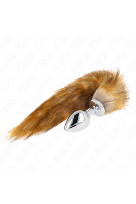 Anal Plug Größe L 10 X 4 cm mit Kunststoffschwanz 40 cm Braun von Kink Pleasure Plugs kaufen | Fesselliebe