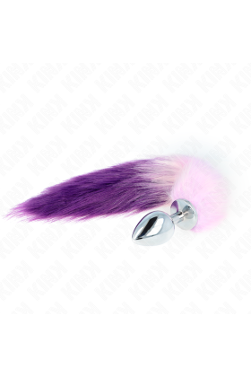 Anal Plug Größe L 10 X 4 cm mit Kunststoffschwanz 40 cm Lila von Kink Pleasure Plugs kaufen | Fesselliebe