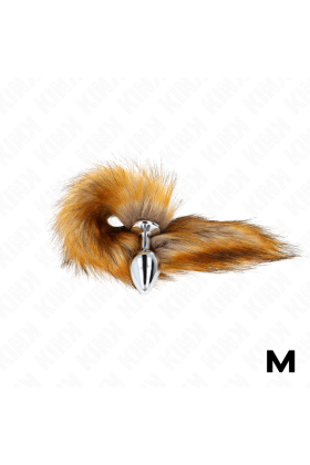 Anal Plug Größe M 8 X 3,5 cm mit Kunststoffschwanz 40 cm Braun von Kink Pleasure Plugs kaufen | Fesselliebe