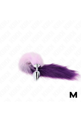 Anal Plug Größe M 8 X 3,5 cm mit Kunststoffschwanz 40 cm Lila von Kink Pleasure Plugs kaufen | Fesselliebe