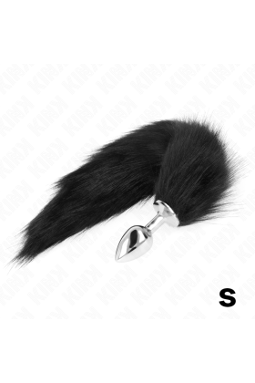 Anal Plug Größe S 7 X 3 cm mit Kunststoffschwanz 40 cm Schwarz von Kink Pleasure Plugs kaufen | Fesselliebe