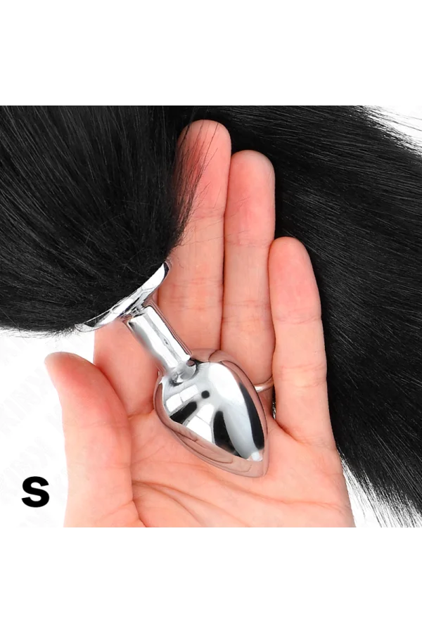 Anal Plug Grösse S 7 X 3 cm mit Kunststoffschwanz 40 cm Schwarz von Kink Pleasure Plugs