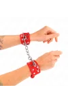 Armbänder mit Doppelter Reihe verstellbarer Nieten Rot von Kink Wrist Restraint