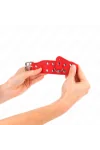 Armbänder mit Doppelter Reihe verstellbarer Nieten Rot von Kink Wrist Restraint