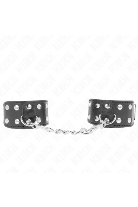 Armbänder mit Doppelter Reihe Verstellbarer Nieten Schwarz von Kink Wrist Restraint kaufen | Fesselliebe