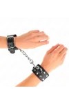 Armbänder mit Doppelter Reihe verstellbarer Nieten Schwarz von Kink Wrist Restraint