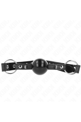 Ball 4 cm Knebel mit Spitzenniet und Schnappverschluss 65 X 2 cm von Kink Collar & Gag kaufen | Fesselliebe