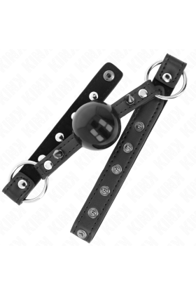 Ball 4 cm Knebel mit Spitzenniet und Schnappverschluss 65 X 2 cm von Kink Collar & Gag kaufen | Fesselliebe
