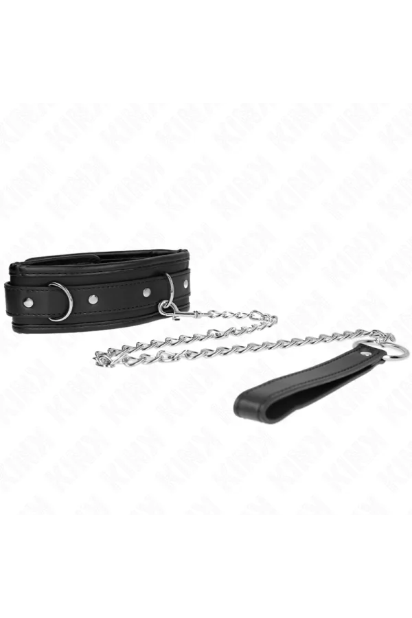 Basismodell Halsband mit Leine 65 cm Modell 1 53 X 6 cm von Kink Collar & Gag