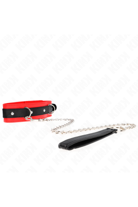 Basismodell Halsband mit Leine 65 cm Modell 3 Rot 53 X 5 cm von Kink Collar & Gag kaufen | Fesselliebe