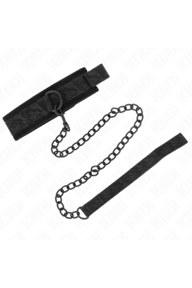 Basismodell Halsband mit Leine 77 cm Modell 5 Verstellbar 34-54 cm X 5 cm von Kink Collar & Gag kaufen | Fesselliebe