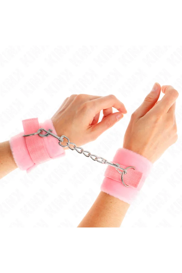 Beginner Pelzhandmanschetten Rosa 30 X 7 cm von Kink Wrist Restraint