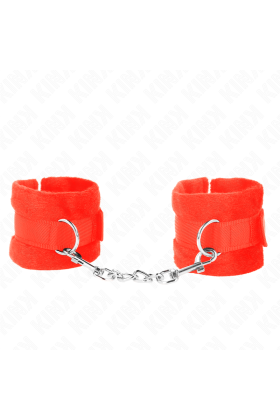 Beginner Pelzhandmanschetten Rot 30 X 7 cm von Kink Wrist Restraint kaufen | Fesselliebe