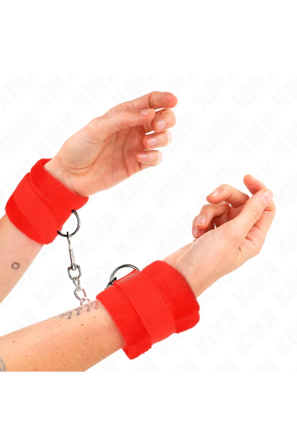 Beginner Pelzhandmanschetten Rot 30 X 7 cm von Kink Wrist Restraint