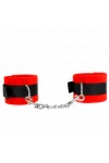 Beginner Pelzhandmanschetten Schwarz-Rot 30 X 7 cm von Kink Wrist Restraint