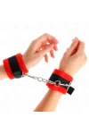 Beginner Pelzhandmanschetten Schwarz-Rot 30 X 7 cm von Kink Wrist Restraint