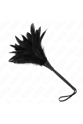 Black Maids Hornform Tickle Hühnerfedern 36 cm von Kink Impact & Touch kaufen | Fesselliebe