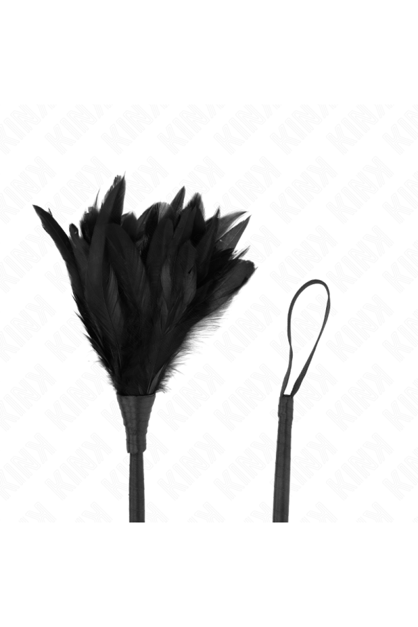 Black Maids Hornform Tickle Hühnerfedern 36 cm von Kink Impact & Touch kaufen | Fesselliebe