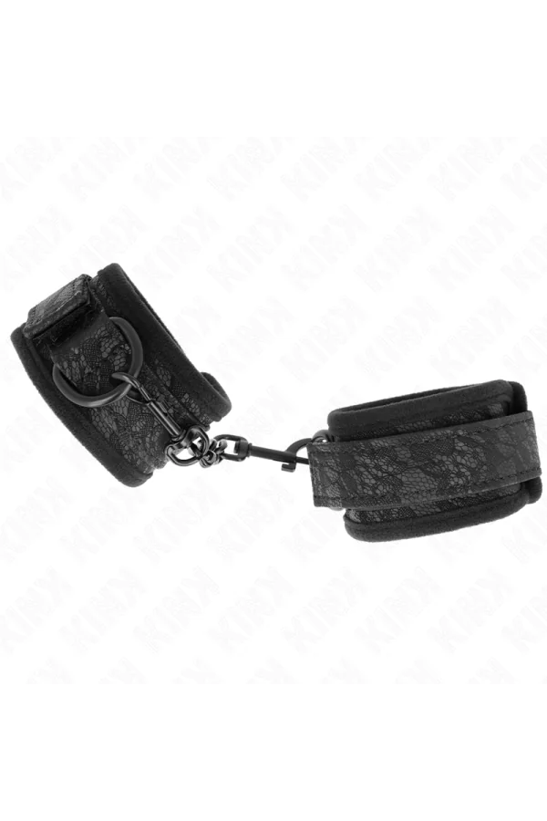 Dark Lace Cuffs Neoprene Handgelenk Manschetten verstellbar Schwarz 20-29 cm X 5 cm von Kink Wrist Restraint