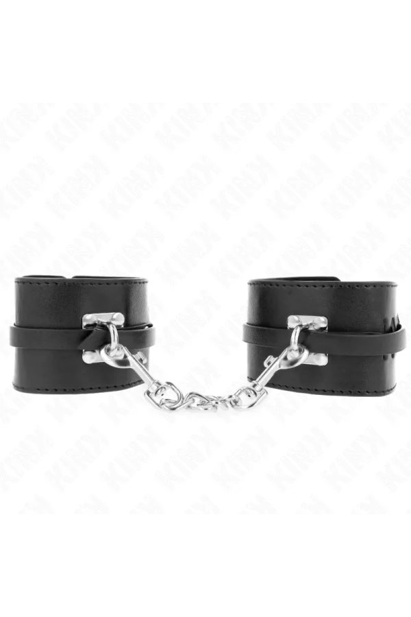 Deluxe Handgelenkfesseln mit Verriegelung, Schwarz, verstellbar 14,5-21 cm X 6 cm von Kink Wrist Restraint