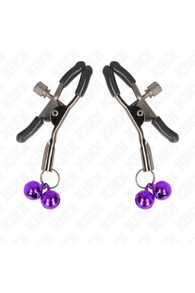 Doppelglocken-Nippelklammerei Lila 6 cm von Kink Nipple Grip kaufen | Fesselliebe