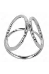 Dreifach Chrom Metall Penisring 3,8 cm bis 5 cm Modell 2 von Kink Ring Power