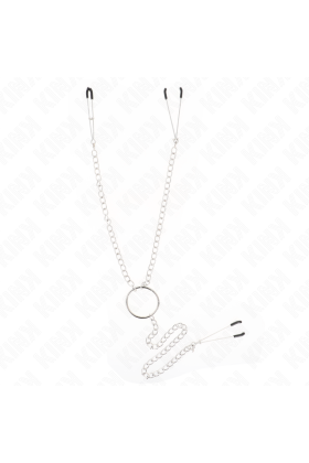 Dreifach Nippel- und Klitzisklemmen mit Kette Modell 1 von Kink Nipple Grip kaufen | Fesselliebe