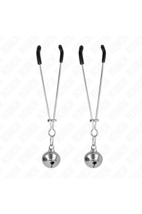 Dünne Glocken-Nippelklammern Silber 7 cm von Kink Nipple Grip kaufen | Fesselliebe