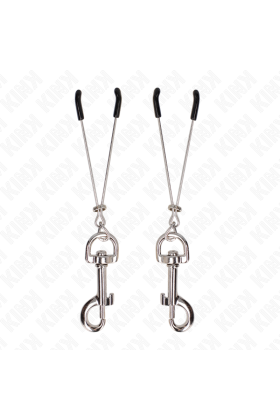 Dünne Haken-Nippelklammere Silber 7 cm von Kink Nipple Grip kaufen | Fesselliebe