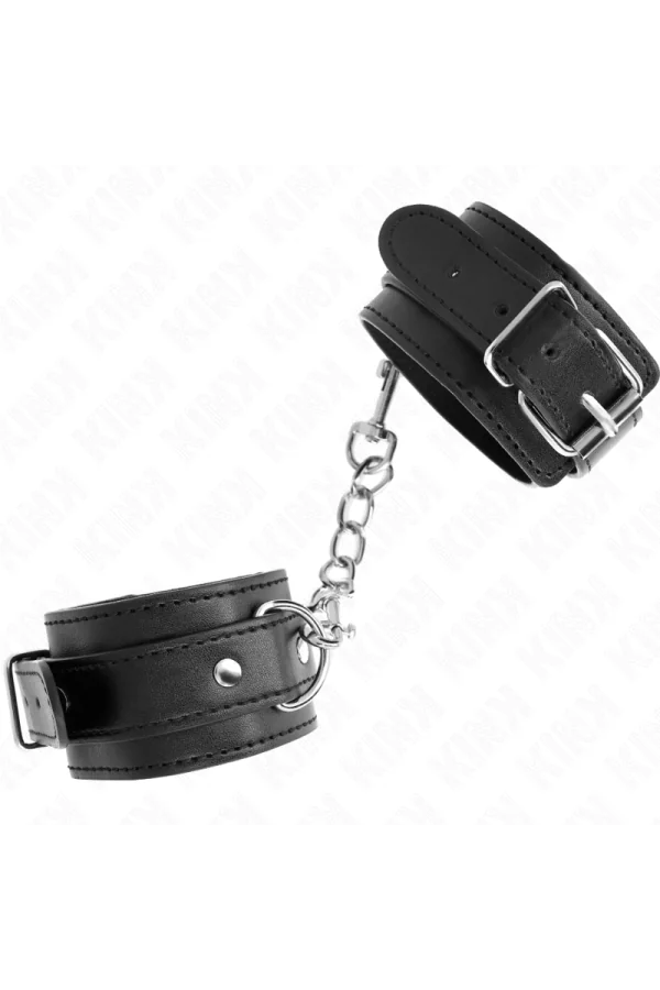 Dünne Handgelenkfesseln Schwarz verstellbar 21-33 cm von Kink Wrist Restraint