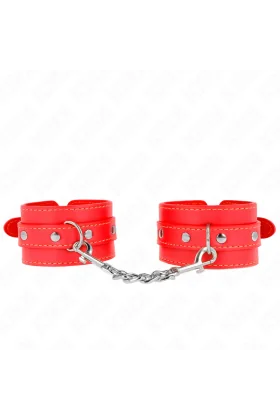 Dünne Handgelenksfesseln Rot verstellbar 21-33 cm von Kink Wrist Restraint