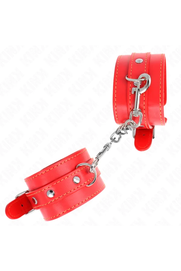 Dünne Handgelenksfesseln Rot verstellbar 21-33 cm von Kink Wrist Restraint