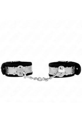 Dünne Handgelenksfesseln Schwarz/Silber 30 X 4 cm von Kink Wrist Restraint