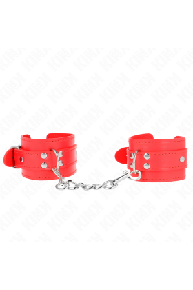 Einfache Handgelenksfesseln Rot Verstellbar 20-23 cm X 5,5 cm von Kink Wrist Restraint kaufen | Fesselliebe