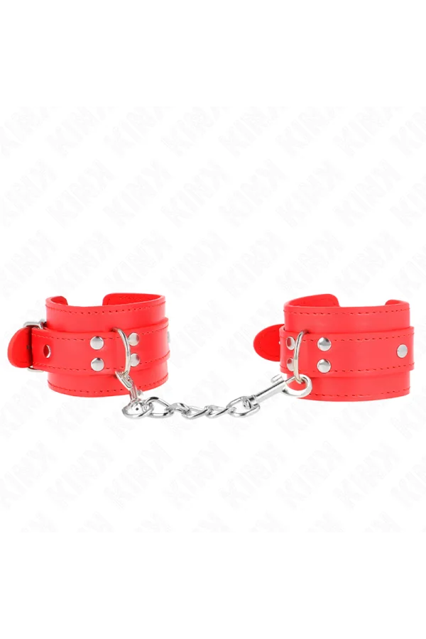 Einfache Handgelenksfesseln Rot verstellbar 20-23 cm X 5,5 cm von Kink Wrist Restraint