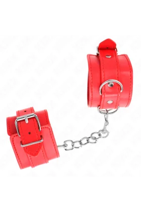 Einfache Handgelenksfesseln Rot verstellbar 20-23 cm X 5,5 cm von Kink Wrist Restraint