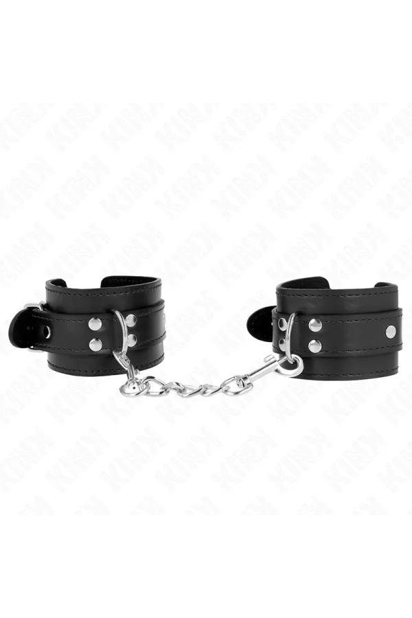 Einfache Handgelenksfesseln Schwarz verstellbar 20-23 cm X 5,5 cm von Kink Wrist Restraint